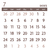 July Month Sticker