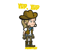 Wild West Yes Sticker by MUNNYCAT