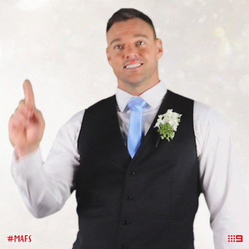 point up channel 9 GIF by Married At First Sight Australia