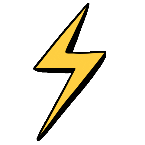 Bolt Lightening Sticker by Sophie Rose Brampton
