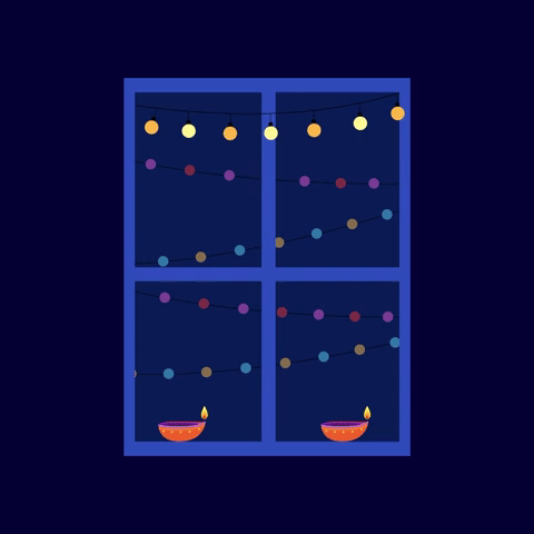 Diwali Lights Window