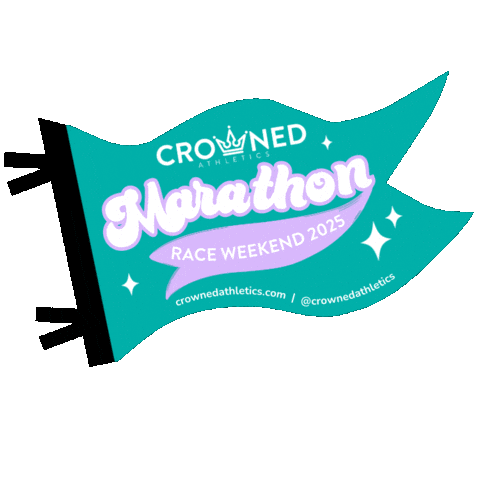 Run Marathon Sticker by CrownedAthletics