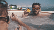 snowvolleyball snow volleyball duck swim GIF