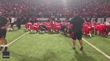 Hawaiian High School Football Team Performs Haka Before Taking on Favorites in California