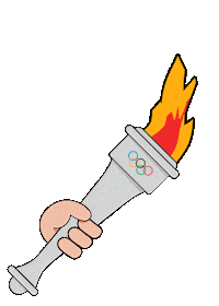 Winter Olympics Sport Sticker by Julie Maubé