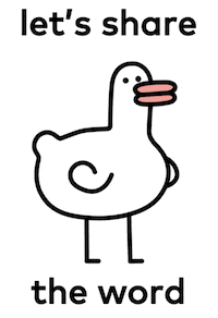 wordduck dance duck word share Sticker