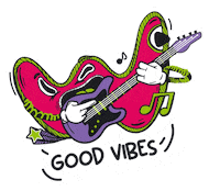 Good Vibes Guitar Sticker by DDOB