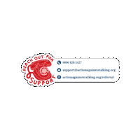 ActionAgainstStalking support stalking support service help line Sticker
