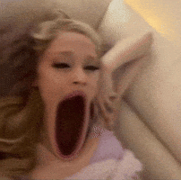 Yawning Ariana Grande GIF