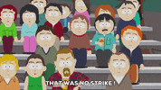 angry crowd GIF by South Park 
