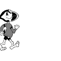 PeteyThePuffin anime cartoon walking walk Sticker