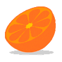 Orange Fruit Sticker by marronynegro