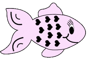 houseofclassy happyfish pinkfish fishhearts Sticker