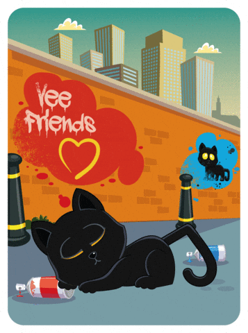 Black Cat Sleeping GIF by VeeFriends