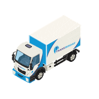 Transbirday delivery truck carro entrega Sticker