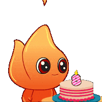 8 Year Old Fire Sticker by Playember