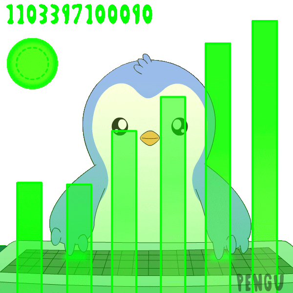 Penguin Hacking Sticker by Pudgy Penguins