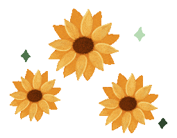 Leaf Sunflowers Sticker