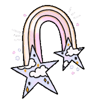 Rainbow Stars Sticker by TWG Designs