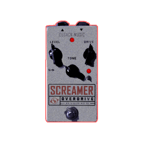 CusackMusic giphygifmaker overdrive screamer guitar pedal Sticker