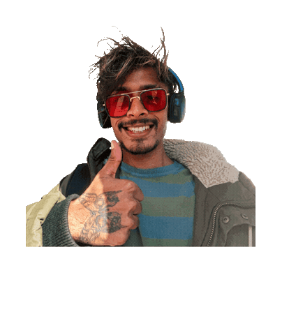 Road Trip Thumbs Up Sticker by NikhiL Keolan Gounden