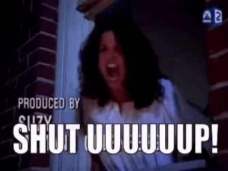 alexandratweten shut up seinfeld elaine benes GIF