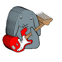 BunBea bunny guitar rabbit bea Sticker