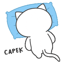 Tired Cat Sticker by KIKI