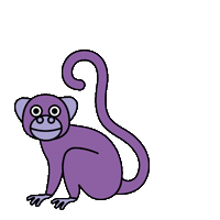 Monkey Pup Sticker by sat1