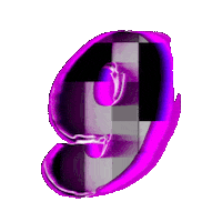 Glitch Numbers Sticker by #BASILIO