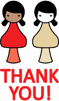 Girls Thank You Sticker