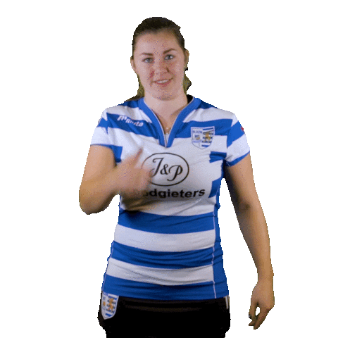 blauwwitkorfbal giphyupload joni akc blauw-wit Sticker