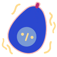 avalonlewis summer fruit avocado avalonlewis Sticker