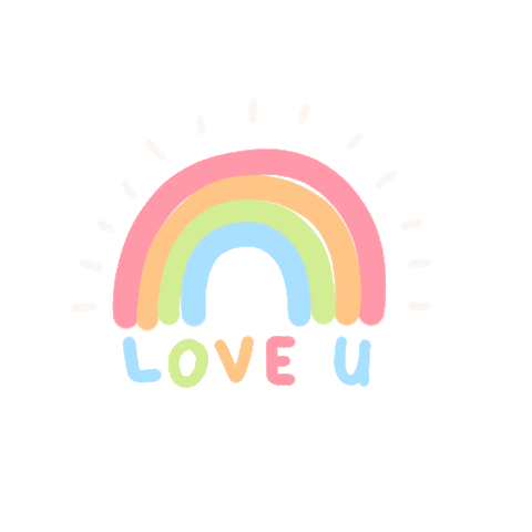 miriahhernden giphyupload love rainbow u Sticker