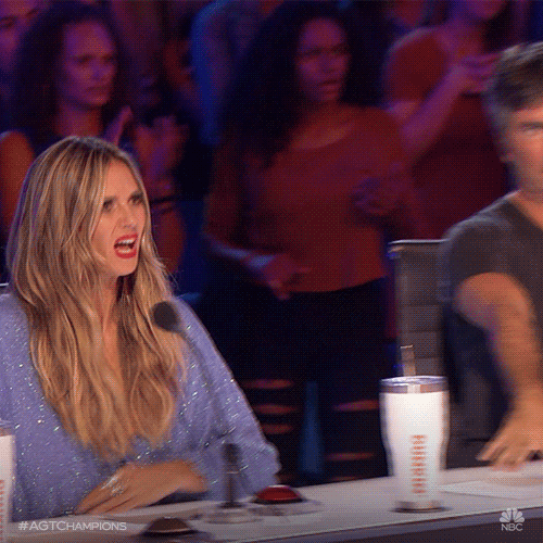 Shocked Heidi Klum GIF by America's Got Talent