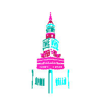 Terminal Tower Dj Sticker by E-V