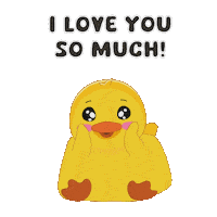 I Love You Duck Sticker by MeetDuckey