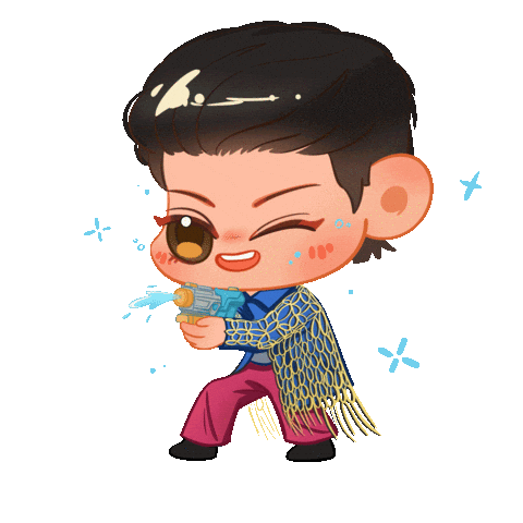 yellowhite0v0 giphyupload apo apo555 songkran Sticker
