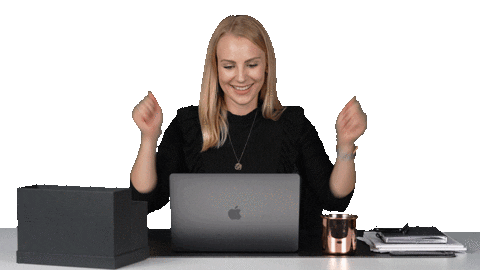 Happy Desk Sticker by Maalia Agentur