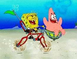 bike patrick GIF by SpongeBob SquarePants