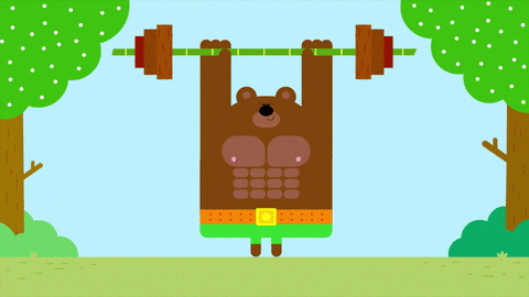 Muscles Weights GIF by Hey Duggee