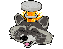 Blown Away Omg Sticker by Trash Panda Tribe