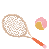 Happy Tennis Player Sticker by Prosa de Cora