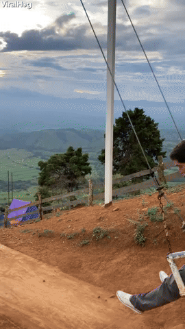 Tangled Shoe Saves Man on Dangerous Swing