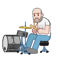 edmotions drums musician toilet drummer Sticker