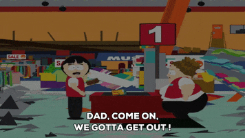 scared black friday GIF by South Park 