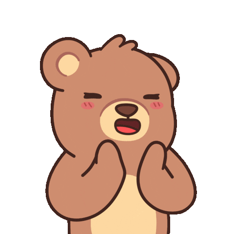 Happy Teddy Bear Sticker by BEARISH