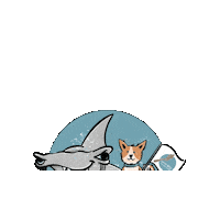 omneia hund omneia hatschi hammerhai Sticker
