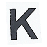 Typography K Sticker