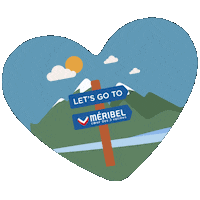 meribel3vallees mountain ski skiing hiking Sticker